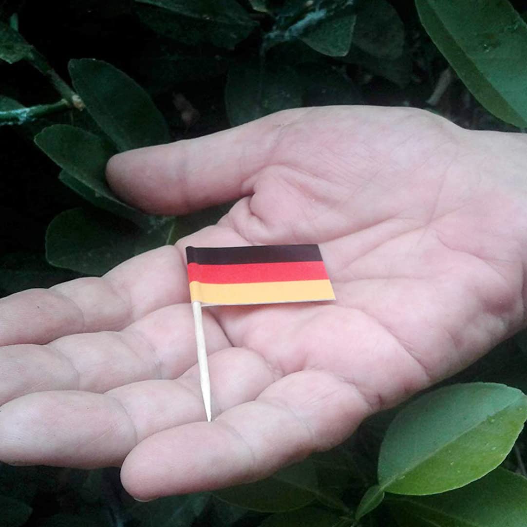 Mini stuzzicadenti con bandiera della Germania per antipasti, cupcake