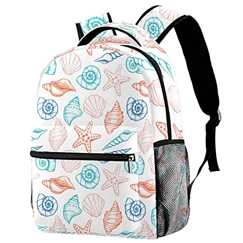 Sac à dos voyage coquillages enfant mixte avec rangement bouteille pour rando et école