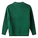 Danny D Boys & Girls Solid Knit Cable Cardigan Sweater Round Neck Long Sleeve Button Up School Warm Tops Coat (US, Age, 4 Years, Green)