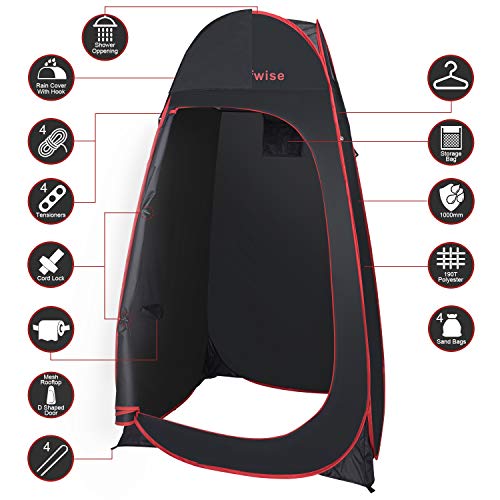 WolfWise 6.6FT Portable Pop Up Privacy Tent Spacious Changing Room for Camping Biking Toilet Shower Beach