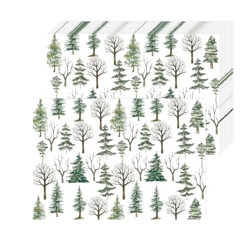 50 Stück Weihnachten Papier Platzsets, Kiefern Papier Tischsets,...