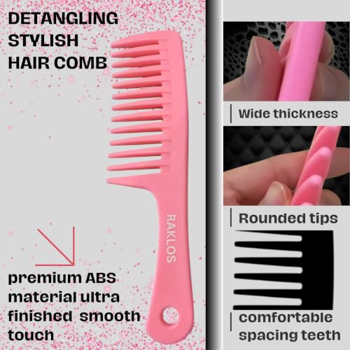 Peine ancho para desenredar cabello rizado húmedo y seco miniatura 2