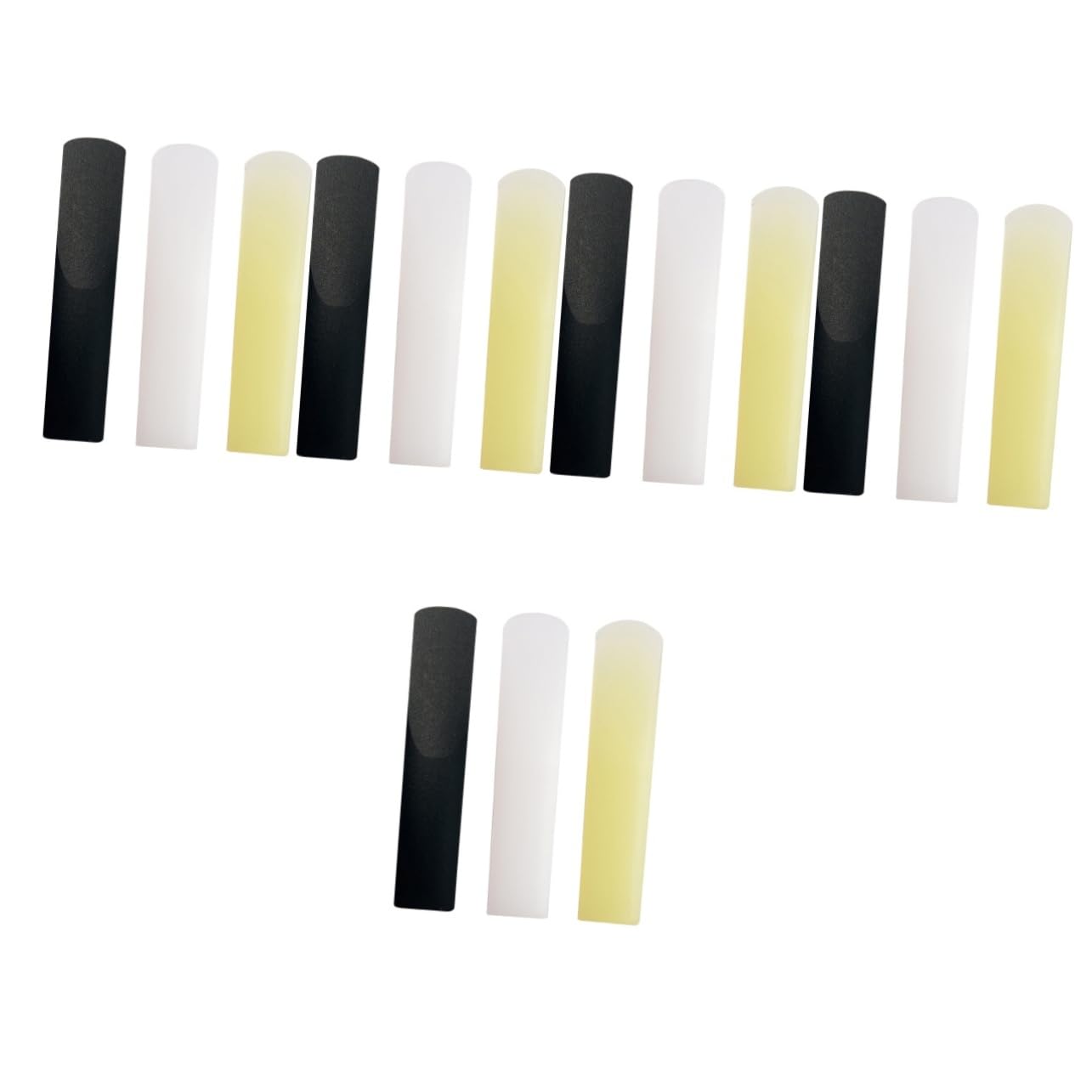 Totority 5sets Resin Saxophone Reeds Replacement for Tenor Alto Sax Durable Easy to Carry 3pcs*5