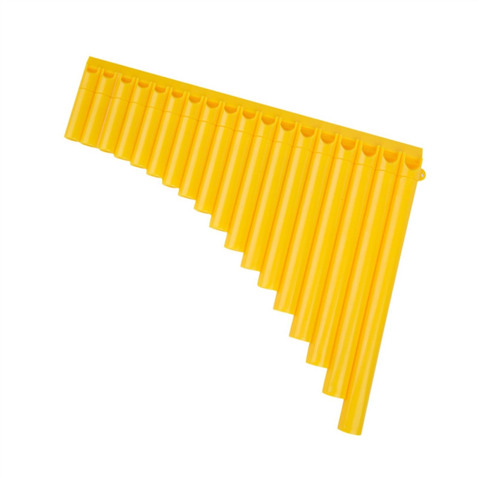 flauto di pan professionale Strumento Musicale Etnico Speciale Per Aula Didattica A 18 Tubi Per Principianti In Chiave C Gialla E Bianca (Color : Yellow)