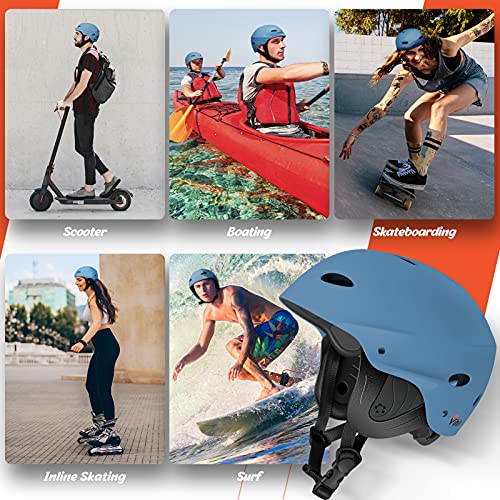 Image of Adjustable Adult Water Sports Helmet with Ears,Perfect for Kayaking, Boating,Surfing