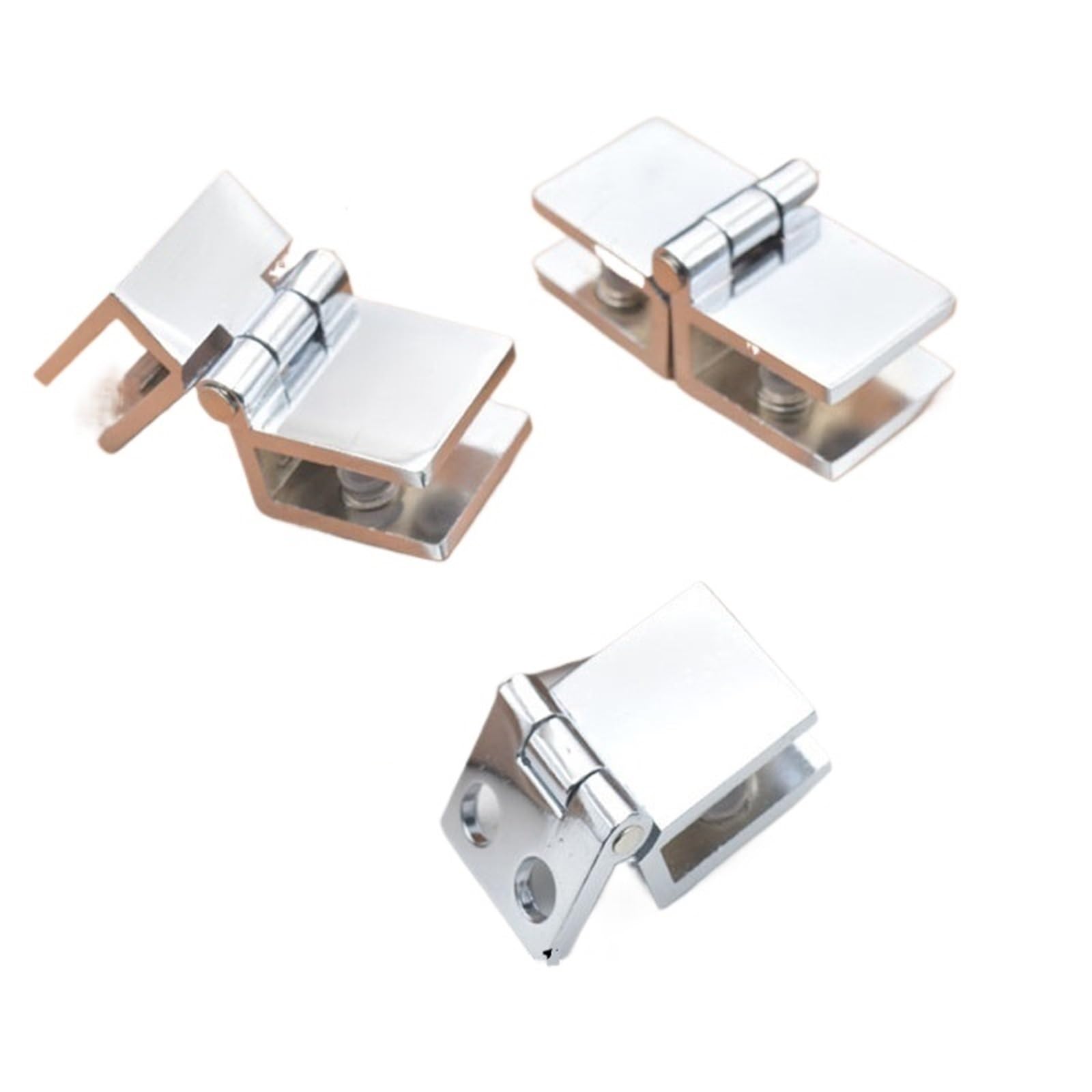 Kdhcvkz 180 Degrees Brass 4Pcs Shiny Chrome Solid Brass Zinc Wine Cabinet Hinge 5-8Mm(180 Degrees Brass)
