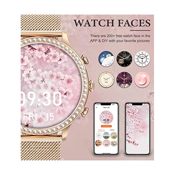Smart Watch for Women (Call Receive Dial), Iaret Smart Watches for Android iOS Phones 1.32" Touchscreen Smartwatch with AI Voice Control Heart Rate Sleep Monitor Pedometer Waterproof Activity Tracker - Image 4