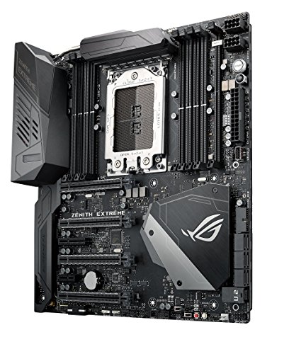 ASUS ROG Zenith Extreme Scheda Madre Gaming AMD X399 EATX con Dissipatore M.2, Aura Sync RGB LED, 802.11ad Wi-Fi, DDR4 3200 MHz, Tripla Scheda M.2, 10 G Lan, Porte U.2 e USB 3.1 Gen 2