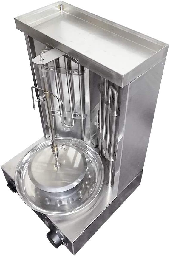 Elektrisch Vertikaler Broiler Döner Shawarma Kebab Maschine mit Spießgabeln Automatisches Spinnen Rauchloser Grill für Restaurant Wohnküche 3000W – Bild 4