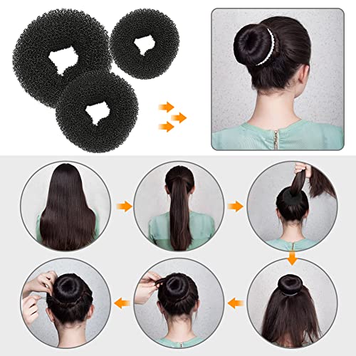 Winkeyes Hair Styling Set, Hair Design Styling Tools Accessories DIY Hair Accessories Hair Modelling Tool Kit Hairdresser Kit Set Magic Simple Fast Spiral Hair Braid Hair Braiding Tool (Type B- 45 set) - Thumbnail 3