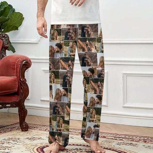 Custom Pajama Pants For Men Women, Personalized Pajamas Custom Pj Pants Gifts for Couples3