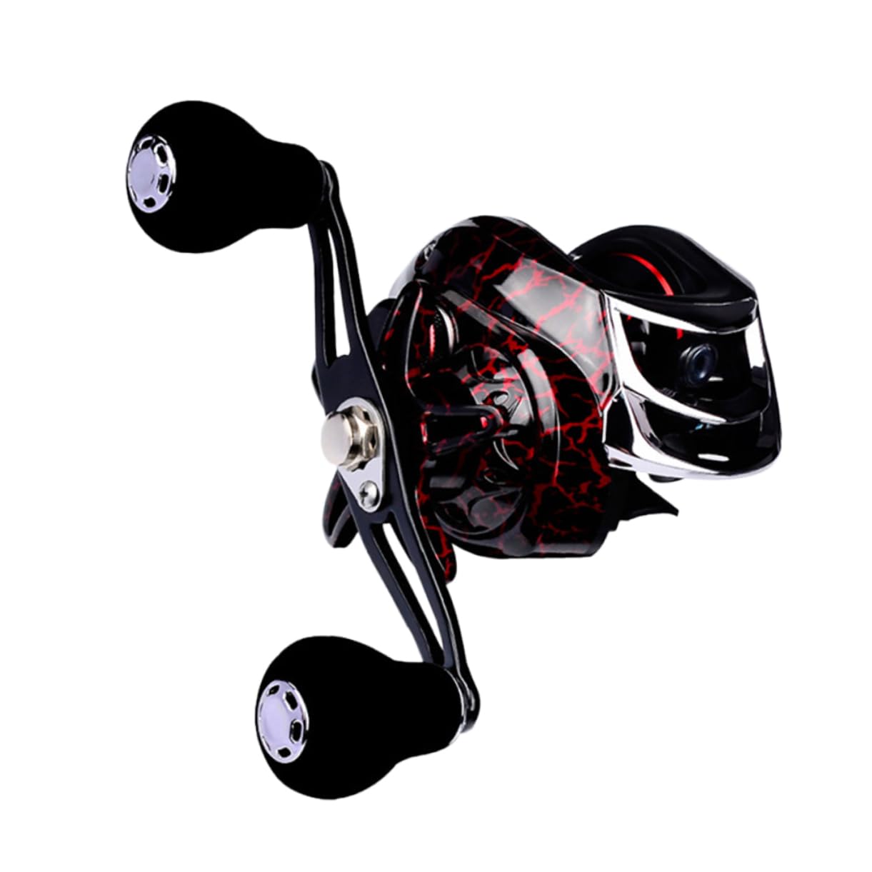 Anneome Carrete de Pesca de Metal Rojo, 18 1 Rodamientos, Relación 7:1 1, Frenado 10kg, Ultraligero, para Pesca Mar