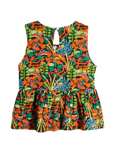 Image of Whistle & Hops Floral Top Pants Set For Girls | Color : Multicolor