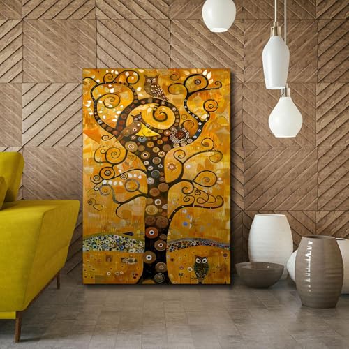 Affiche encadrée hiboux mignons 60x90cm décoration murale rétro - 2