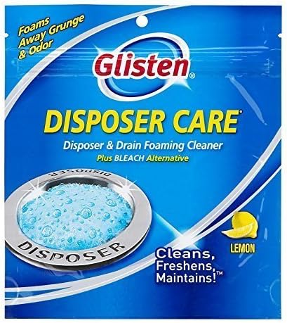 3 x Glisten DP06N-PB - Limpiador de basura espumoso para el cuidado del desecho, 4.9 onzas (4 usos), potente limpiador de eliminación para una