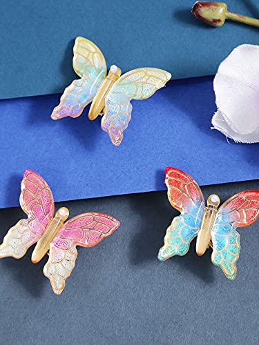 3 Pcs Butterfly Hairclips, Stylish Hair Accessories