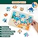 BONNYCO Wooden Puzzles for Kids Ages 4-6 and 3-5. Set of 6 Jigsaw Puzzles 24 Pieces with Board, Animals from Diverse Ecosystems. Educational Toys, Learning Gifts for Boys, Girls
