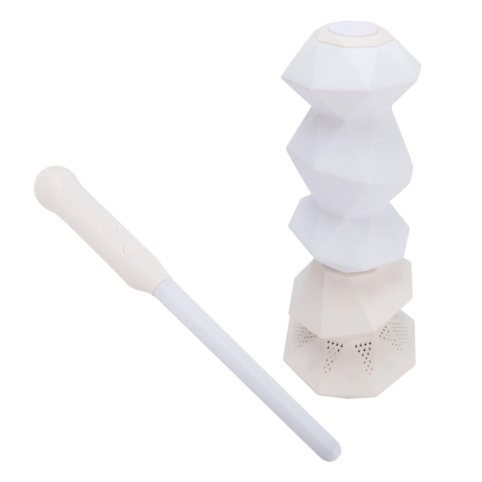 Hyuduo Luce Notturna Musicale con Controllo Bacchetta Cambio Colore RGB, Luce Ambientale da Scrivania Sincronizzazione Musicale modalità Rotante per Arredamento Camera da Letto (WHITE)