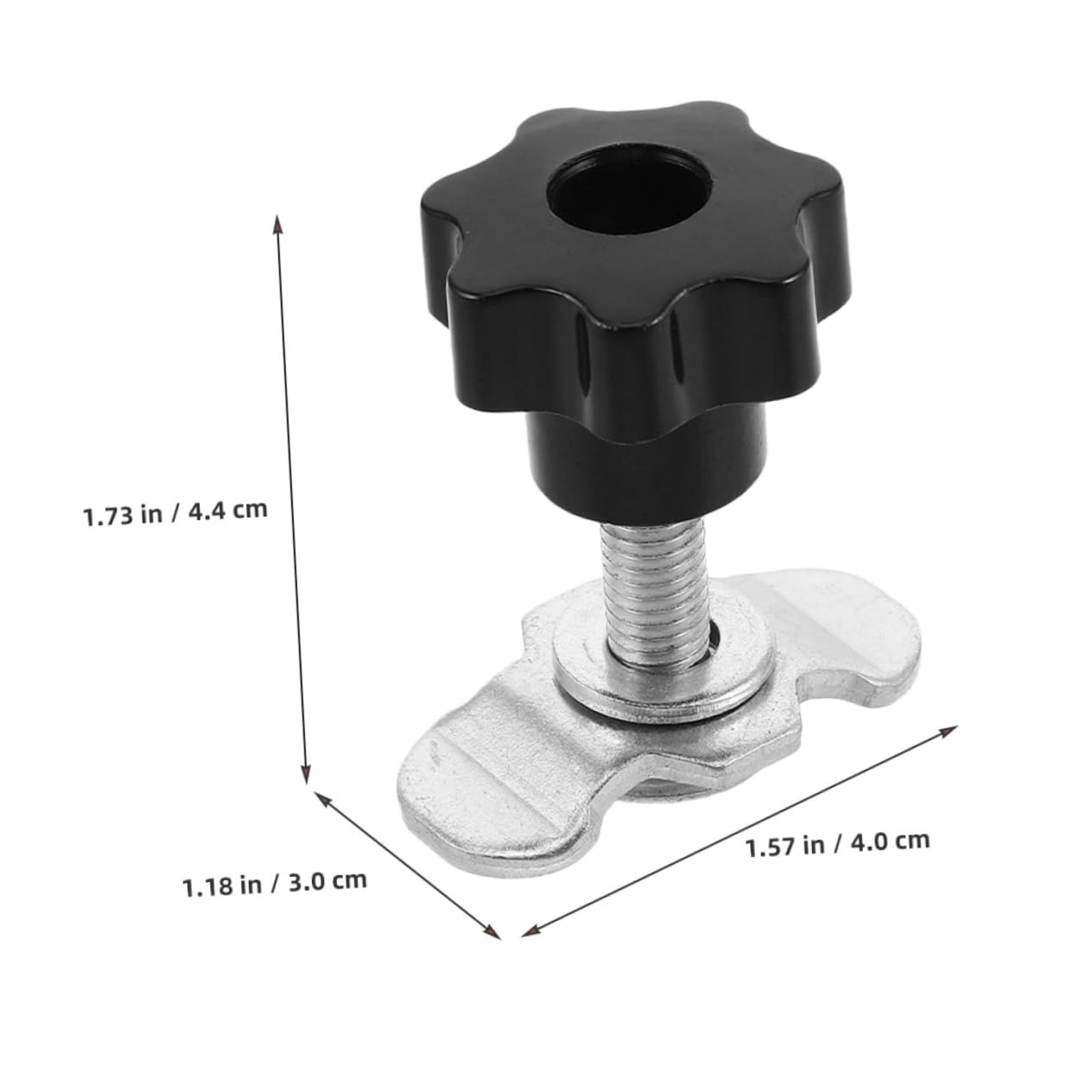 Cabilock 2pcs Aluminum Lock Nuts for Adjustment Knob Threaded Hand Knob Plastic Grip Handle Camping Car Parts