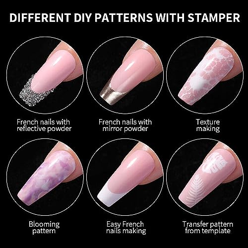 Bluezoo Transparent Nail Art Stamping Stamper Scraper Image Plate Manicure Print Tool DIY - Image 5
