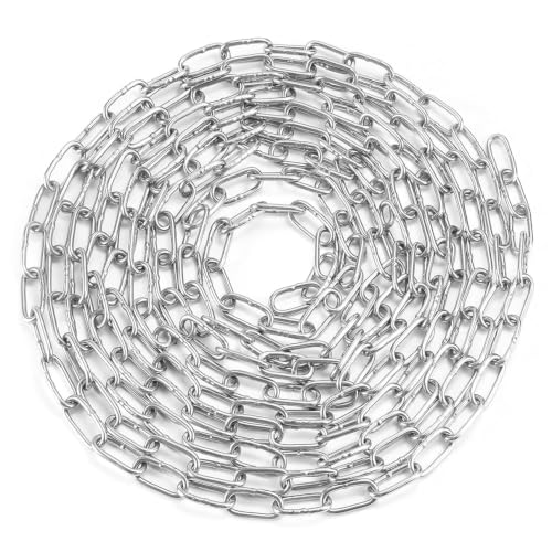 1/8" Chain 16.4 ft Length, Stainless Steel Chain Links for Hanging