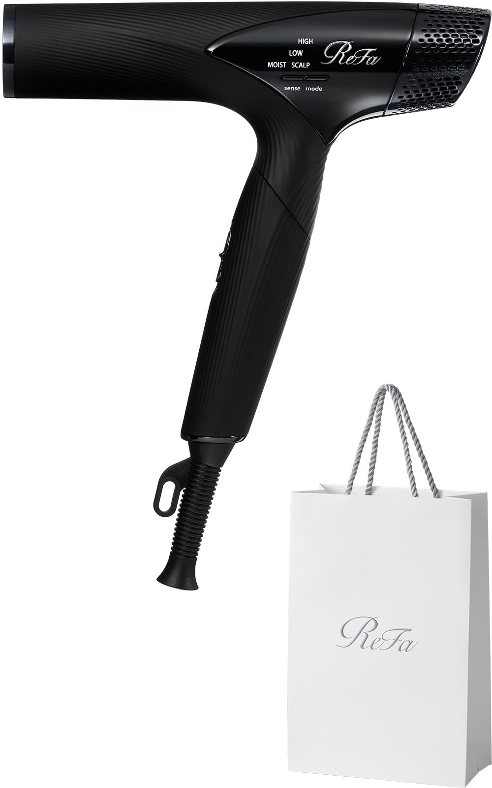 ReFa ヘアドライヤー ブラック ノズル付き 新品 ReFa 黒 ヘア 