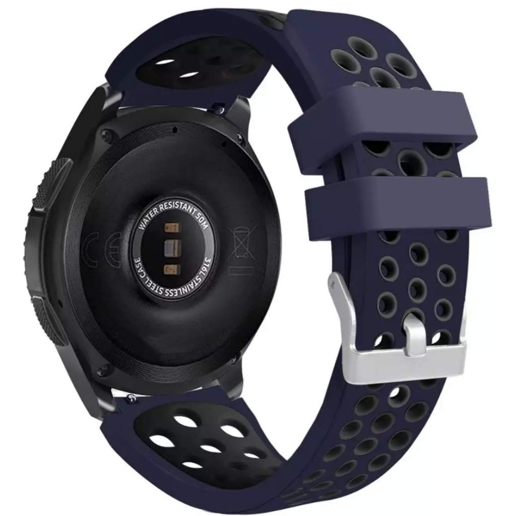 DadoDado Silicone band special Huawei Watch Ultimate | GT4 | GT3/3 PRO | GT2/2 PRO | Watch Buds/4/3 46mm & 48mm | GT3 | GT2 Pro watch, double color silicone strap (Midnight Blue Black)