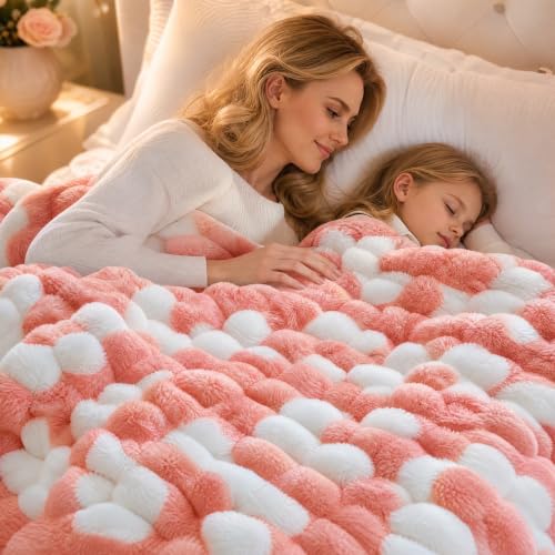 Princess Dream Cloud Blanket Pink Cow, Ultra Soft Sherpa Throw for Girls — view 2