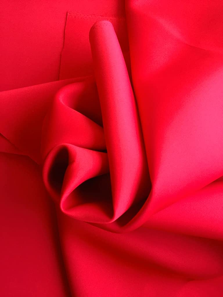 Crs Fur Fabrics Red Luxury Neoprene Scuba Wetsuit Fabric Material - 1Mtr - 150Cmx100cm
