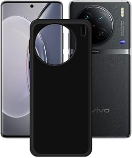 FZYM Capa preta fina fina para Vivo X90 Pro, capa protetora macia para telefone com proteção TPU flexível para Vivo X90 Pro (6,8 polegadas)