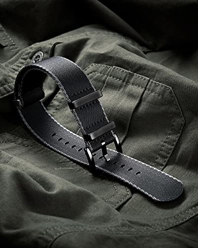 Image of BINLUN Nylon Watch Band Thick G10 Premium Ballistic Nylon Multicolor Replacement Watch Straps with Silver /Black Stainless Steel Buckle for Men Women 18mm 20mm 22mm 24mm