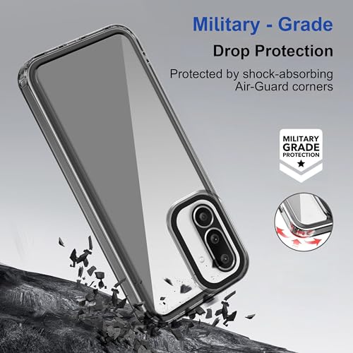 Image of amazon basics Back Case Cover for Samsung Galaxy M56 5G | Compatible for Samsung Galaxy M56 5G Back Cover | Case Cover with Camera Protection | (TPU + PC | Translucent Black)
