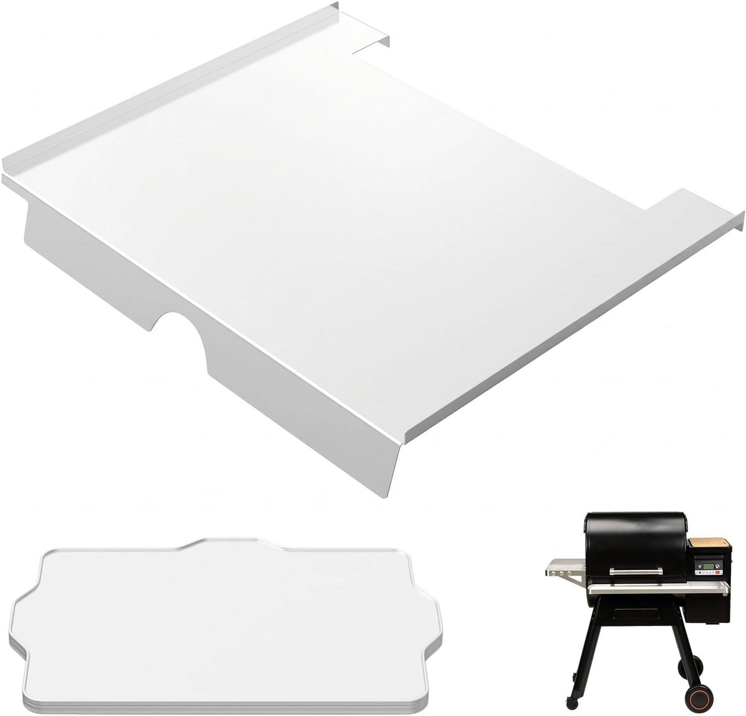 Drip Tray Heat Baffle and 10-Pack Grease Drip Tray Liners Kit for Traeger Timberline 850 Series Pellet Grills, KIT0215 Drip Pan Replacement Parts for Traeger Timberline 850,BAC522 Drip Tray Liners