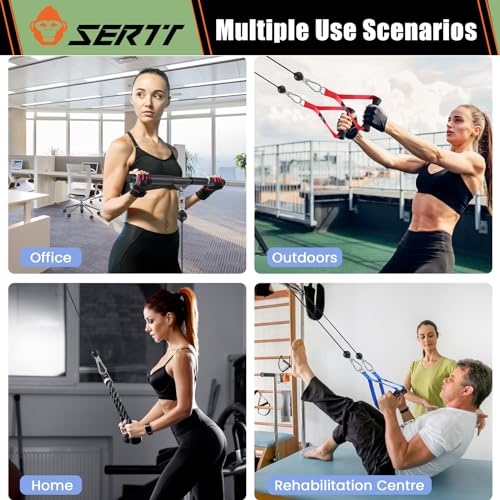 SERTT Sistema de Polia de Cabo Doméstico Pulley Pro para Academia, Sistema de Polia de Peso Faça Voc