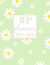 IEP Planner • 30 SPED Student Caseload • Comprehensive Special Education Teacher Organizer • Student Data Tracker Notebook: IEP Snapshot + Data Collection | 8.5x11” (Green Daisies)