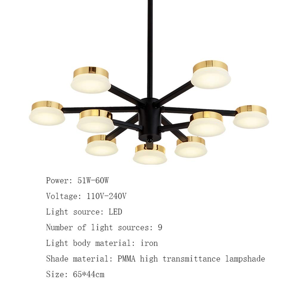 9 Têtes Led Éclairage de Fer Personnalité Créative Chandelier Livrée Lydre Chambre À Manger Chambre Dinomage de Salon Appareil D'Éclairage de La Lampe