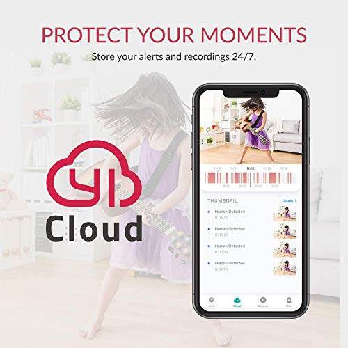 Yi Pet Security Camera 1Pc, 1080P 360-Degree Pan-Tilt Smart Indoor Ip Cam With Night Vision, 2-Way Audio, Motion-Tracking，Human Detection, Phone App, Compatible With Alexa And Google #TOP3