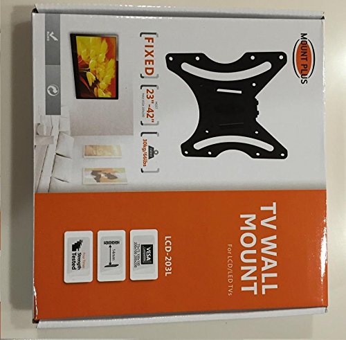 Mount Plus 1070 Ultra Slim Flush Wall Mount (0.5 Inch From Wall) For 23" To 42" Tv | Vesa 200X200Mm, 200X100Mm | Quick Release Function | Rv Tv Mount | 66Lbs (23" To 42" Fixed Mount) #TOP2