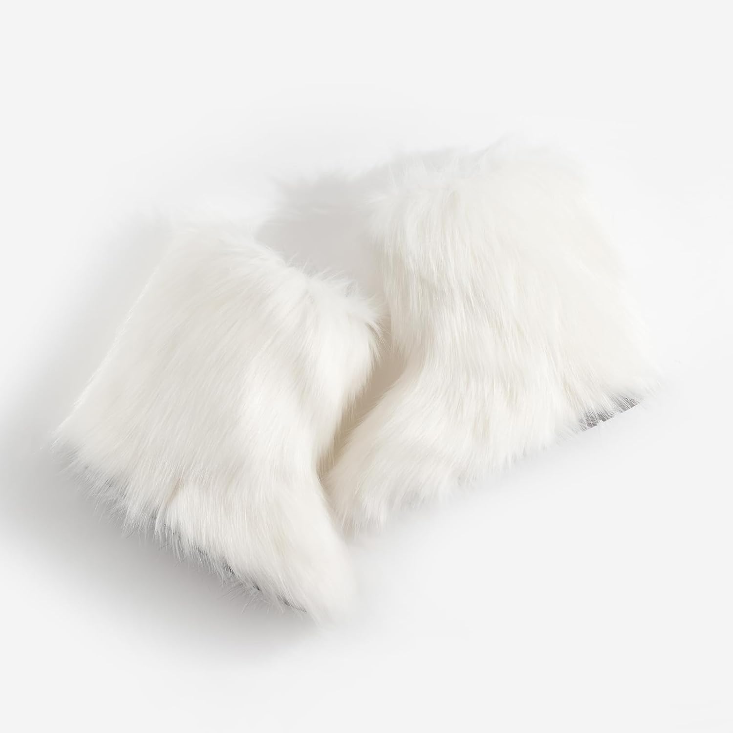 Women's Faux Fur Boots Furry Fuzzy Snow Boots Fluffy Winter Boot Warm Comfortable Mid-Calf Boot Outdoor Indoor Flat Shoes - Image 3