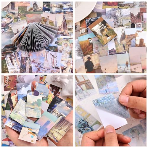 Image of 9 Sets 450 Sheets Washi Stickers for Journaling, Art Painting Drawing Themed Stickers Vintage Aesthetic Scrapbook Sticker Set for Bullet Journal Art Diary Card Craft Gifts Planner Notebook