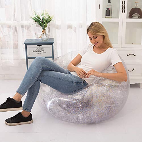 AUNLPB Air Sofa Inflatable, Inflatable Chair (Multi Colored Glitter) Perfect for Kids Rooms, Dorm Room, Living Room, Parties, Birthdays, and Indoor or Outdoor,3
