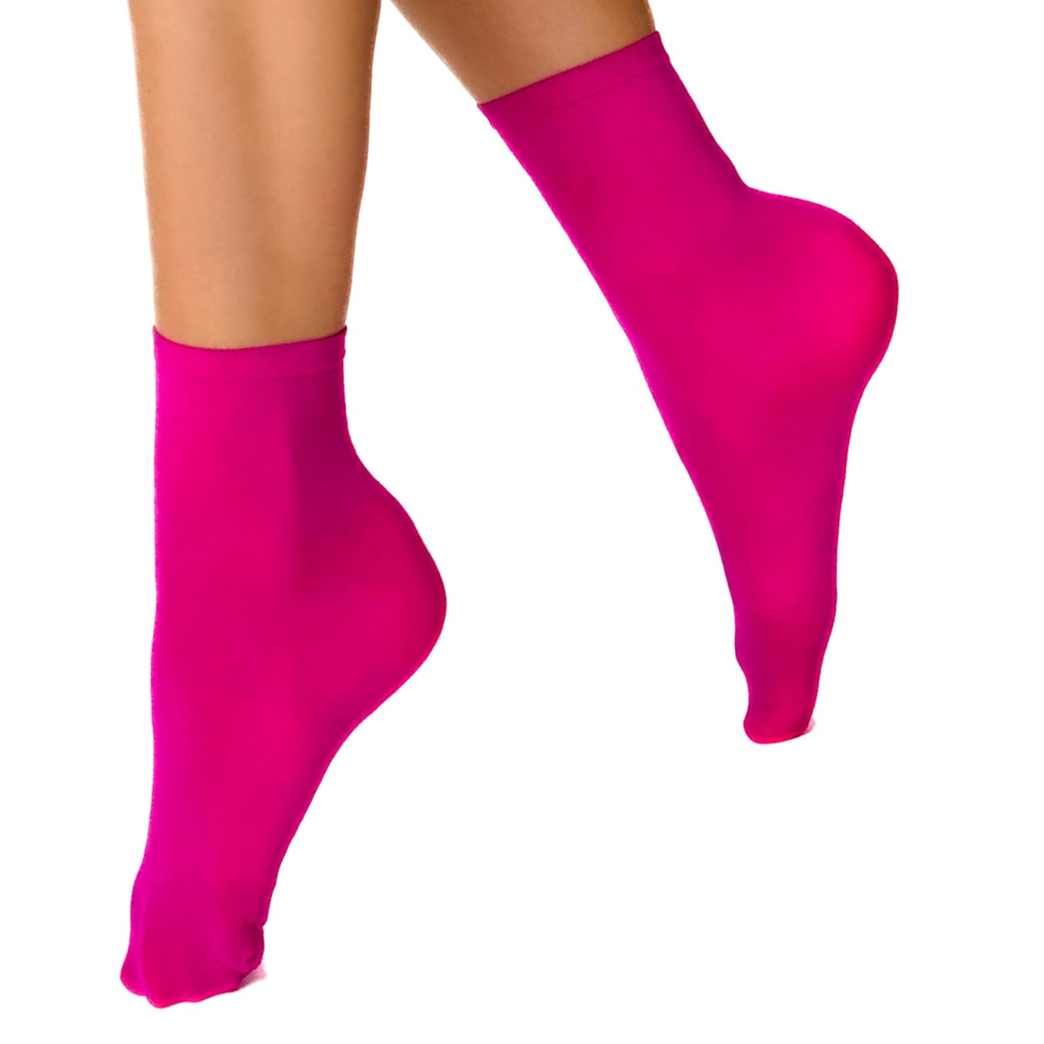Elastische Socken KATRINELLA - Matte Socken mit Gummibund, Blickdicht, Aus Microfaser - Universalgröße