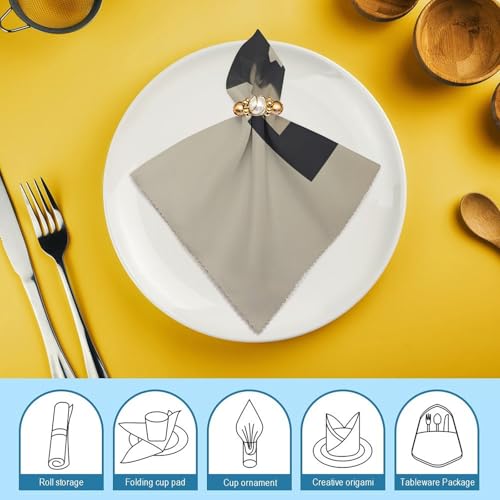 Servilletas de Tela Cuadradas Reutilizables Pack 6 miniatura 7