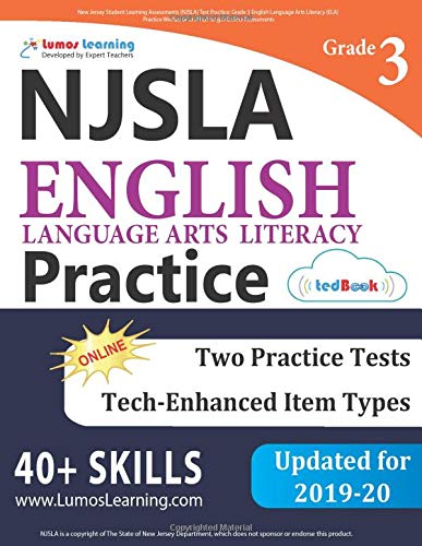 Lumos LearningNew Jersey Student Learning Assessments (NJSLA) Test Practice: Grade 3 English Language Arts Literacy (ELA) Practice Workbook and Full-length Online ... Test Study Guide (NJSLA by Lumos Learning)