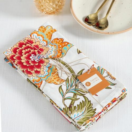 Servilleta de Tela de Algodón con Diseño Floral Multicolor miniatura 2