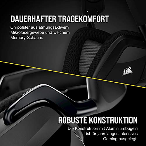 Corsair Void Elite RGB USB Gaming-Headset (7.1-Surround-Sound, Omnidirektionales Mikrofon, Mikrofaser und Memory-Schaumstoff Ohrpolster… – Ansicht 4