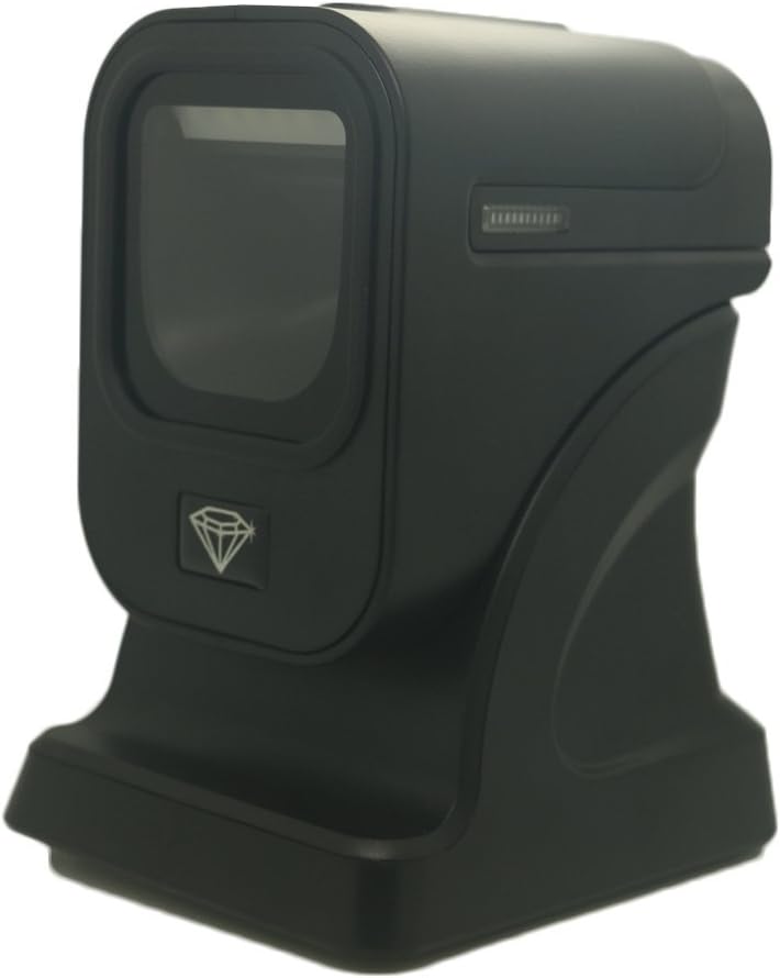 Kercan Automatic Orbit Omni-Directional 2D/QR PDF417 Data Matrix CCD Image Bar Code Scanner Reader with USB Black for Mobile Payment Computer Screen Scan
