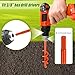 Insaga 2Pack Auger Drill Bit for Post Hole Digger, Spiral Garden Earth Auger Bulb Drill Bit for Planting 1.6 x 9'' and 4 x 12'', Hole Digger for Fence Posts,Flowers Plants, Fits 3/8