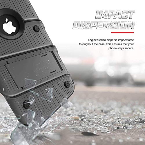 Zizo Bolt Series For Iphone Xr Case With Screen Protector Kickstand Holster Lanyard - Gun Metal Gray #TOP5