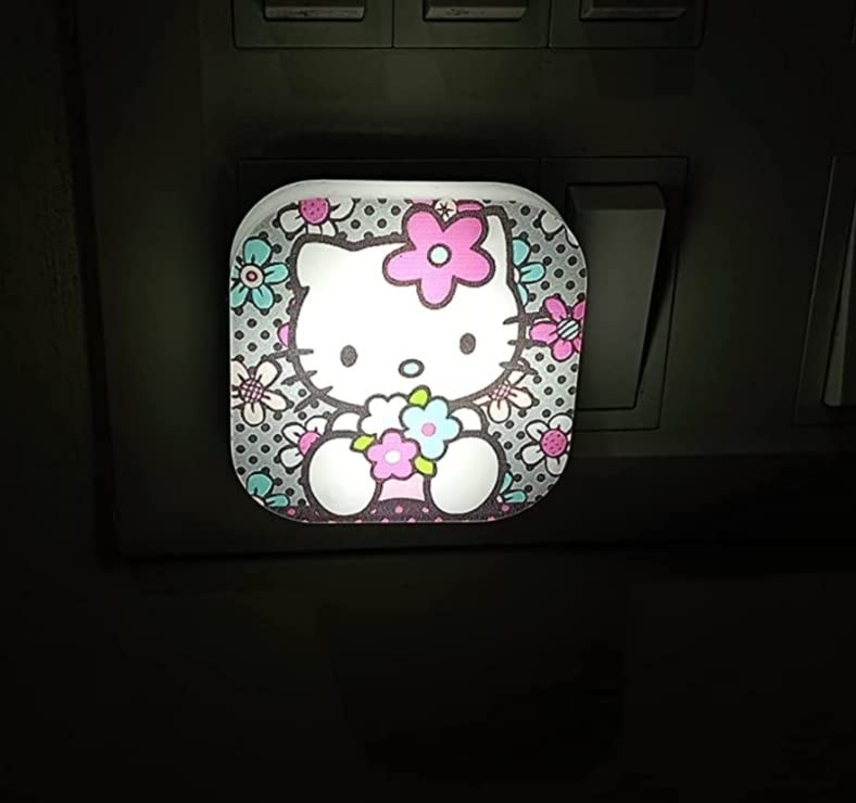 HOARD Plastic 0.5W Led Night Lamp with Smiley (Kitty), Multicolored